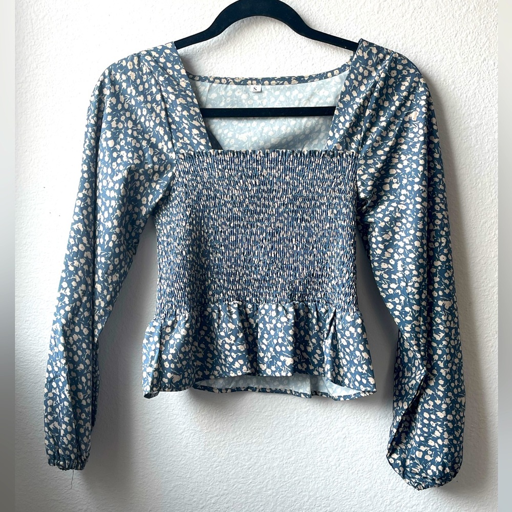 Floral peplum top